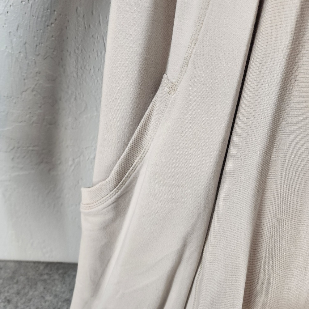 Athleta Pranayama Long Wrap Cardigan Beige Modal Yoga Athleisure Womens Medium - Picture 4 of 7